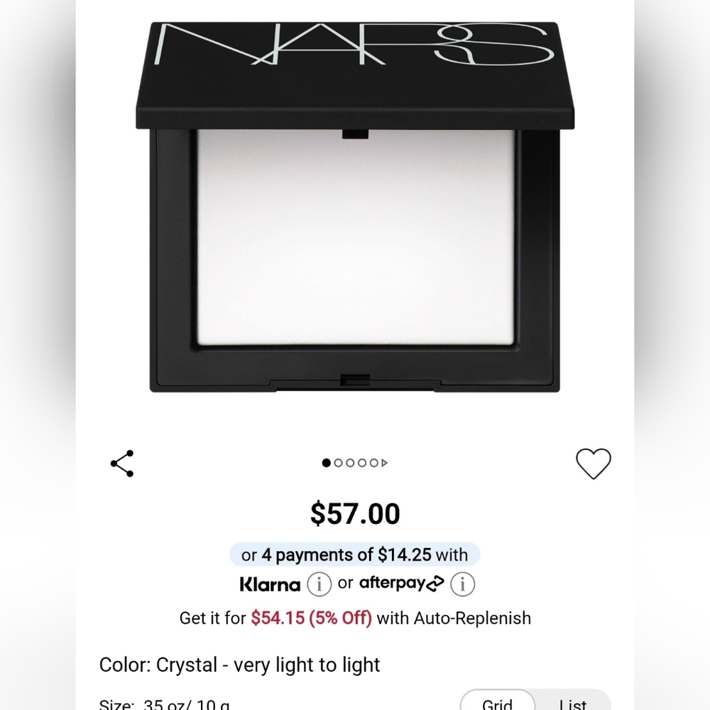 Nars Crystal Light Reflecting Setting Pressed Powder - Picture 3 of 5